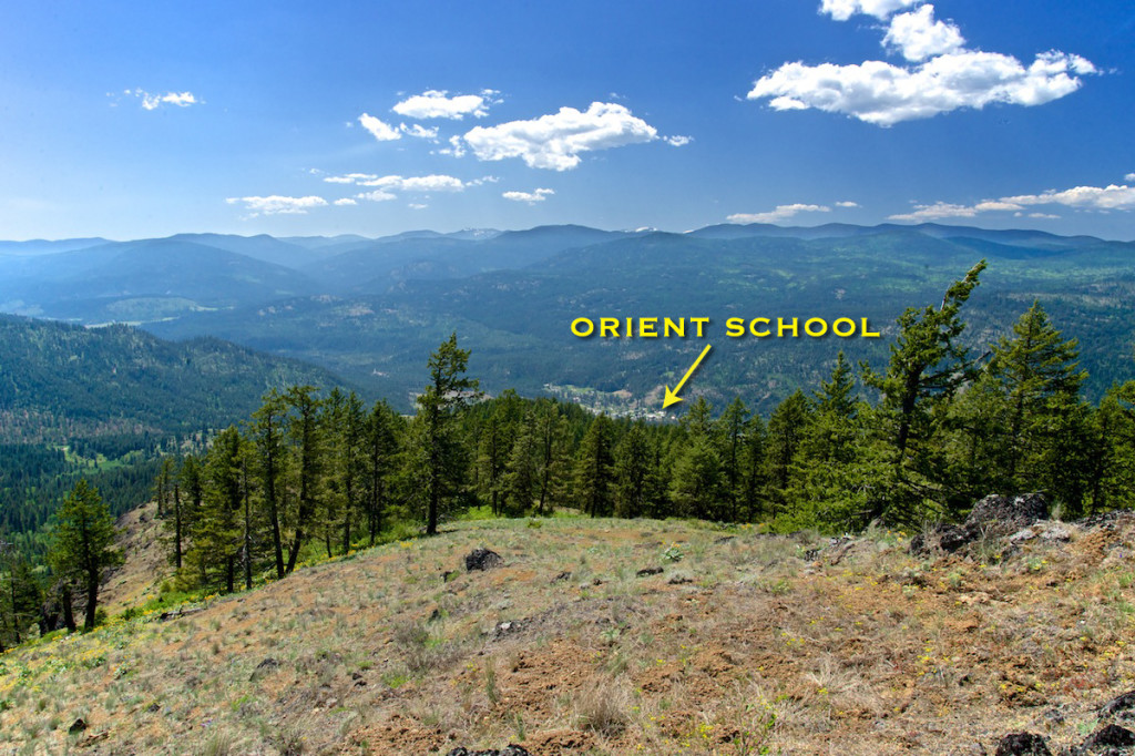 Orient School District Overview View of Orient School from top of First Thought Mountain
